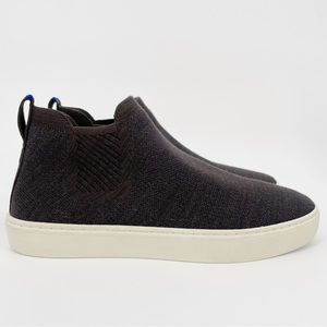 Rothy’s The Merino Espresso Chelsea High Top Sneaker Boot Knit Brown